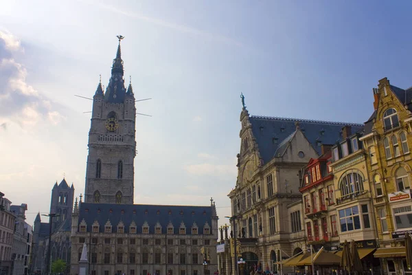 Torre Belfort Casco Antiguo Gante Bélgica —  Fotos de Stock