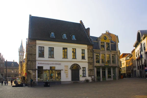 Gent Belçika Mayıs 2019 Gent Tarihi Merkezinde Mimari — Stok fotoğraf
