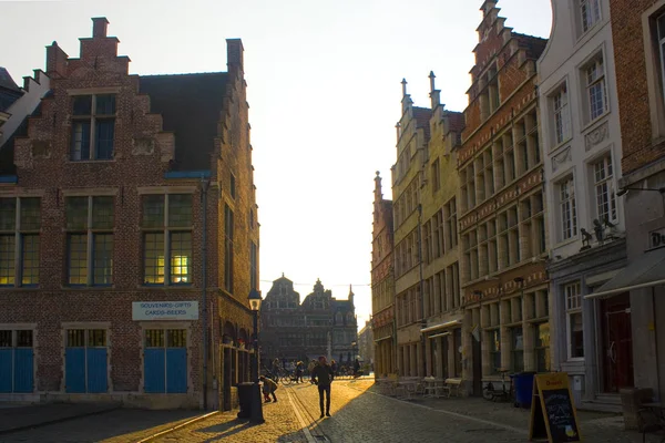 Ghent Belgio Maggio 2019 Vecchi Edifici Nel Centro Storico Gand — Foto Stock