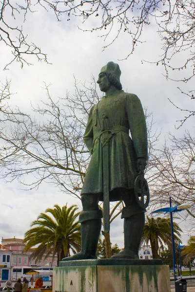 Aveiro Portugal März 2019 Statue Von Joao Afonso Aveiro Gilt — Stockfoto