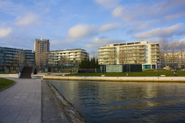 Aveiro Portugalsko Březen 2019 Fasády Moderních Domů Aveiro — Stock fotografie