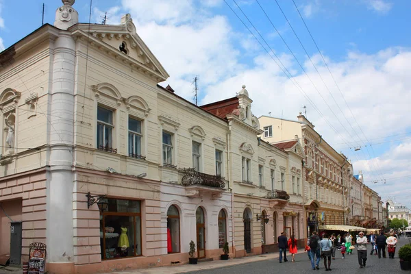 Chernivtsi Ukraine Mai 2018 Kobylanska Street Central Street Chernivtsi — Stockfoto
