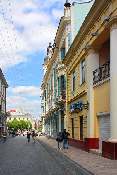 Tjernivtsi Ukraina Maj 2018 Kobylanska Street Central Street Tjernivtsi — Stockfoto