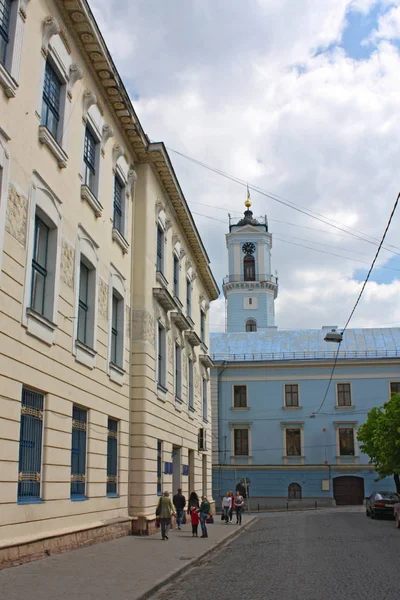 Černivci Ukrajina Květen 2014 Obec Radnice Města Černivců — Stock fotografie