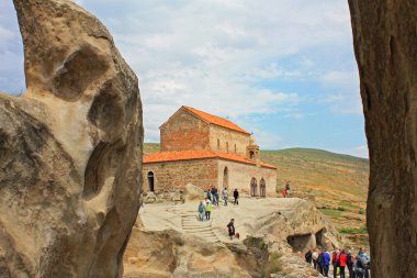 Georgia 'daki Mağara Kasabası' ndaki Antik Ortodoks Kilisesi