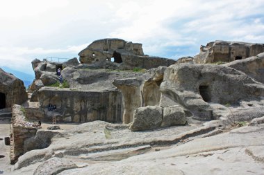 Mağara kasaba Uplistsikhe Gürcistan