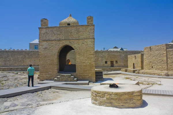 Ateshgah Azerbaycan Tapınakta Yangın — Stok fotoğraf