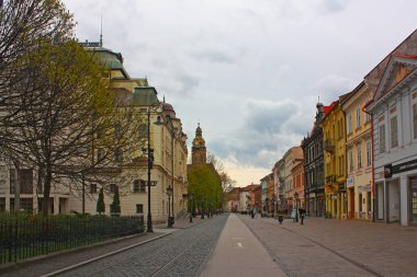 KOSICE, SLOVAKIA - 20 Ekim 2018. Kosice 'deki Eski Şehrin Mimarisi