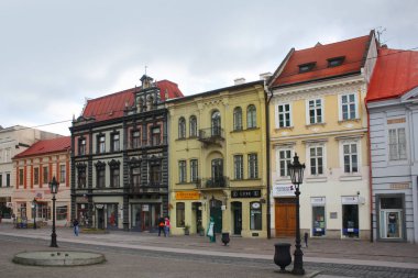 Kosice, Slovakya - 20 Ekim 2018. Kosice Eski Kenti'ndeki tarihi binalar