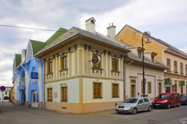 Kosice, Slovakya - 20 Ekim 2018. Kosice Eski Kenti'ndeki tarihi binalar