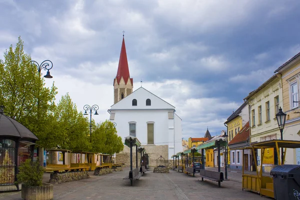 Place Dominicaine Avec Monastère Église Xiii Siècle Marché Kosice Slovaquie — Photo