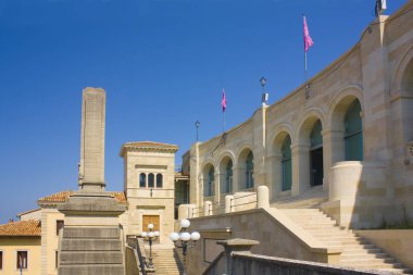 San Marino, San Marino - 27 Ağustos 2019: Modern Sanat Galerisi (Galleria Nazionale d'Arte Moderna e Contemporanea) San Marino'da