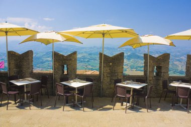 San Marino Eski Şehir Sokak kafe