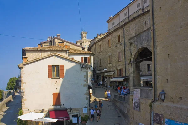 San Marino San Marino Augusztus 2019 Pictureque Utca Old Town — Stock Fotó
