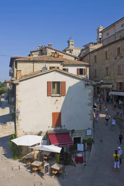 San Marino San Marino Augusti 2019 Pictureque Street Gamla Stan — Stockfoto