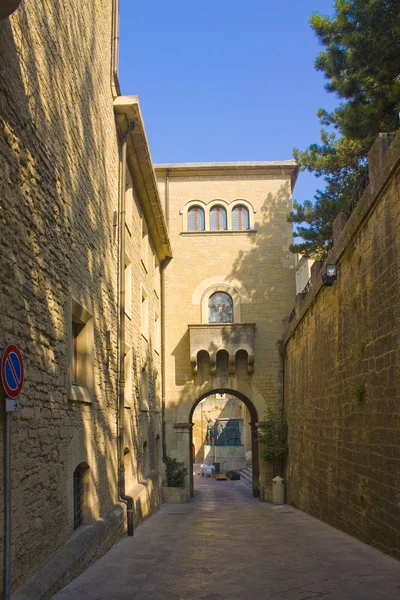 San Marino San Marino August 2019 Pictureque Street Old Town — Stock Photo, Image