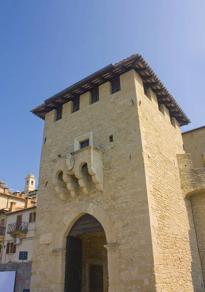 Porta San Francesco Porta Del Paese Altes Turmtor Der Altstadt — Stockfoto