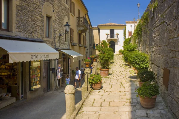 San Marino San Marino Augusztus 2019 Tipikus Festői Utca San — Stock Fotó