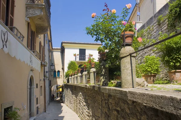 Seperti Biasa Jalan Indah Old Town San Marino — Stok Foto