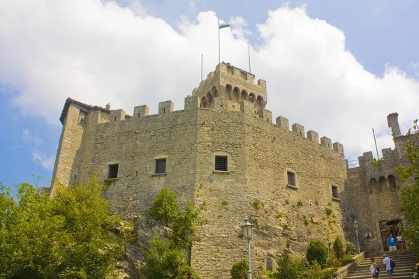 Torre Cesta Segunda Torre Casco Antiguo San Marino — Foto de Stock