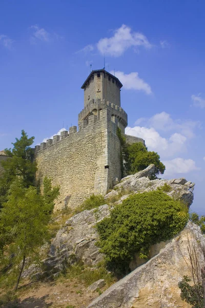 Torre Cesta Segunda Torre Casco Antiguo San Marino — Foto de Stock