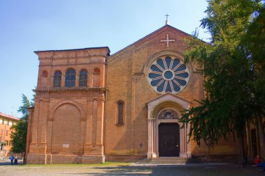 Bologna, İtalya - 28 Ağustos 2019: Bologna'daki San Domenico Bazilikası, İtalya