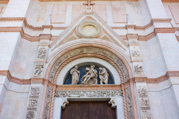 Decoração Rica Catedral Bolonha Basílica San Petronio Piazza Maggiore Itália — Fotografia de Stock