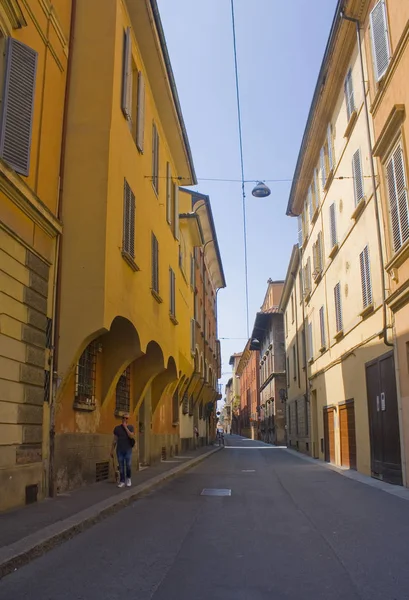 Bologna Italia Agosto 2019 Vida Urbana Casco Antiguo Bolonia — Foto de Stock