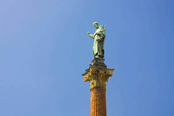 Column San Domenico Piazza San Domenico Bologna Italy — Zdjęcie stockowe