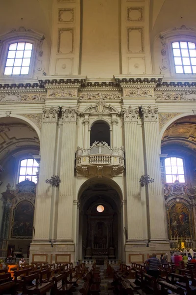 Bologna Italy August 2019 Interior San Pietro Cathedral Peter Basilica — стоковое фото