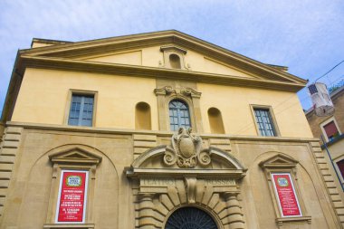 Pesaro, İtalya - 30 Ağustos 2019: Opera Tiyatrosu Gioacchino Rossini Pesaro'da