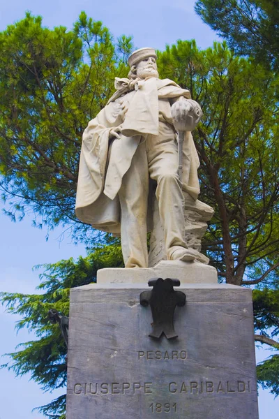 Monumento Giuseppe Garibaldi Pesaro Itália — Fotografia de Stock