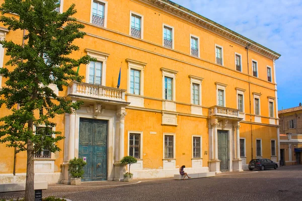 Rossini Music Konzervatórium Piazza Olivieri Pesaro Olaszország — Stock Fotó