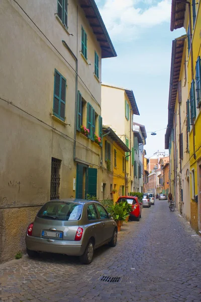 Pesaro Itálie Srpna 2019 Ulice Historickými Starými Budovami Centru Pesaro — Stock fotografie