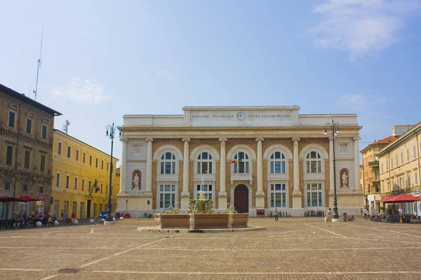 Pesaro Italia Agosto 2019 Edificio Correos Palazzo Delle Poste Piazza — Foto de Stock