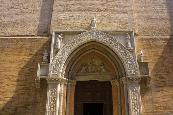 Fragment Din Biserica Sanctuarului Madonnei Delle Grazie Din Pesaro Italia — Fotografie, imagine de stoc