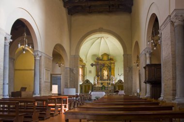 Ravenna, İtalya - 31 Ağustos 2019: Ravenna 'daki Santa Maria Maggiore Kilisesi