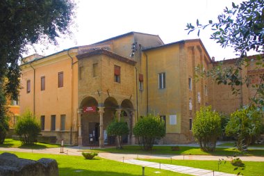 Ravenna, İtalya - 31 Ağustos 2019: Ravenna Ulusal Müzesi (Museo Nazionale) Ravenna 'daki anıtsal kompleksi