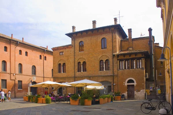 Ravenna Italien August 2019 Straßencafé Der Altstadt Von Ravenna — Stockfoto