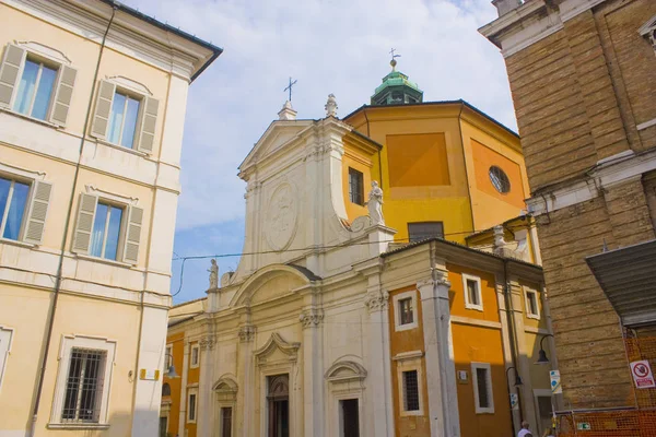 Kościół Santa Maria Del Suffragio Piazza Del Popolo Rawennie Włochy — Zdjęcie stockowe