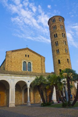 Ravenna, İtalya - 31 Ağustos 2019: Ravenna 'da Sant' Apollinare Nuovo Bazilikası