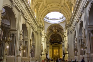 Palermo, İtalya - 25 Eylül 2019: Palermo Katedrali, Sicilya, İtalya