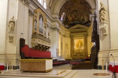 Palermo, İtalya - 25 Eylül 2019: Palermo Katedrali, Sicilya, İtalya