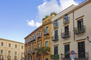 Palermo, İtalya, Sicilya 'da Tipik Sokak