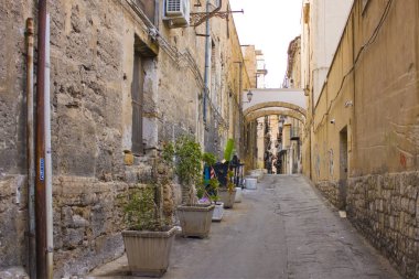Palermo, İtalya, Sicilya 'da Tipik Sokak