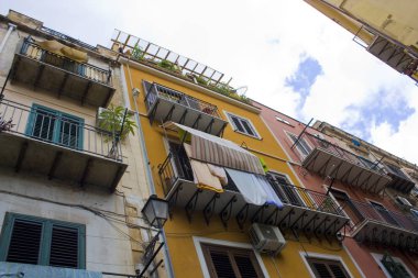 Palermo, İtalya, Sicilya 'da Tipik Sokak