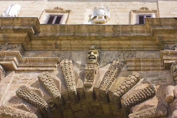 Fragmento Porta Medieval Chamada New Gate Porta Nuova Palermo Itália — Fotografia de Stock