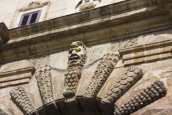 Fragmento Porta Medieval Chamada New Gate Porta Nuova Palermo Itália — Fotografia de Stock