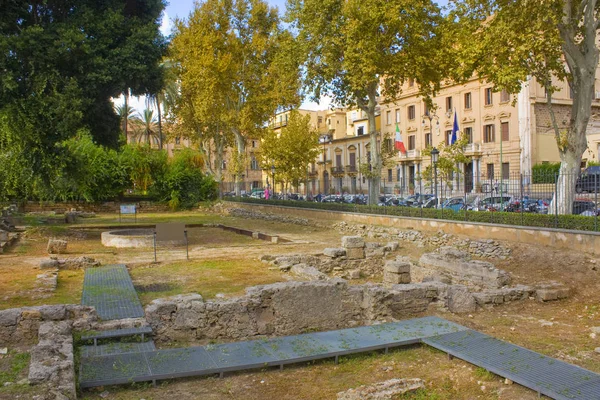 Palermo Italy Вересня 2019 Remains Roman Villa Archaeological Museum Park — стокове фото