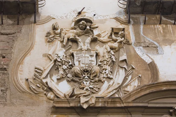 Escudo Armas Palazzo Alliata Villafranca Piazza Bologni Palermo Sicilia Italia — Foto de Stock